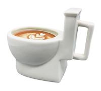 Tasse à café de toilette, tasse de toilette en céramique 12oz Poop Tug nouveauté tasse de toilette tasse de café tasse de boisson avec caca caché à l'intérieur du bâillon cadeau pour farce avril