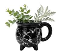 Tasse à café d'Halloween chaudron effrayant tasse à thé tasse à whisky | Tasse à café en forme de sorcière d'Halloween pour pique-nique, pêche, vacances, feu de camp, randonnée, jeu d'aventure