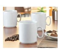 Tasse à Café - Diane - Porcelaine Blanche - Haute qualité - Empilable - Pack 6