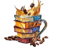 Tasse À Café Drôle | Verres Design Rétro 3D Manuels Colorés à Décor Livre | Accessoire De Cuisine Multifonctionnel, Gobelets À Boisson Avec Une Prise Confortable Pour Vin, Whisky, Bière, Jus