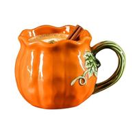 Tasse à café en céramique avec anse Motif citrouille d'Halloween 380 ml | Tasse à thé d'Halloween, tasse à soupe au lait, pour bar, automne, cuisine, maison, bureau, table, décoration d'automne