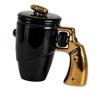 Tasse à café en céramique avec couvercle, tasse de bureau fantaisie sculptée, verres distinctifs, accent de pause à la maison, utilisation quotidienne de la table, tasse en céramique fantaisie avec à