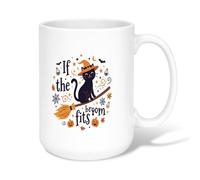 Tasse à café en céramique avec motif chat - Avec poignée - Idéal pour les amis, la famille, les collègues, les personnes âgées, les personnes âgées - 425,2 g