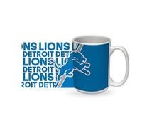 Tasse à café en céramique blanche NFL Football Detroit Lions 445,2 g pour les fans de la NFL