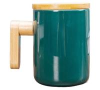 Tasse à café en céramique créative, 380 ml, avec couvercle