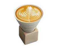 Tasse à café en céramique en forme de cône avec support,Style moderne unique,Pour boissons chaudes telles que le thé,Capacité de 100 ml de liquide,Décoration d'intérieur élégante style bohème