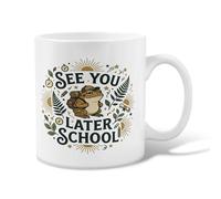 Tasse à café en céramique motif amphibien, aventure, nature, boussole, fougère, été, vert, fantaisie, tasse avec poignée, idéale pour l'amitié, la famille, les collègues, le personnel, les professeurs