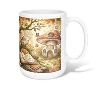 Tasse à café en céramique motif champignon, théière fantaisie, motif papillons, tasse à chocolat chaud avec poignée, idéale pour les amis, la famille, les collègues, les enseignants, les couples, les