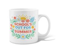 Tasse à café en céramique motif soleil espiègle fleur coquillage d'été jaune fantaisie tasse à thé avec poignée, idéale pour les amis, la famille, les collègues, les enseignants, les couples, les