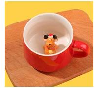 Tasse à café en forme d'animal 3D, 350ml Figurine de dessin animé amusante faite à la main Tasse à thé au lait, cadeaux d'anniversaire de Noël pour amis enfants filles épouse G