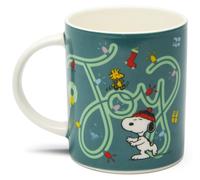 Tasse à café en porcelaine fine, 300 ml, motif Snoopy et Woodstock, design de Noël