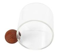 Tasse à café en Verre avec Poignée en Boule Service à thé Résistant à la Chaleur avec Manche en Bois Résistant aux Hautes Températures avec Résistance Transparente aux Hautes