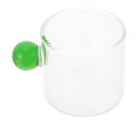 Tasse à Café en Verre Transparent Anse Boule, Forme spéciale | Surface Lisse et Nettoyage Facile, pour Boissons Mixtes, Thé de L’Après-Midi, Cafés et Garçon Fille