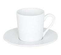 Tasse à café et sa sous-tasse Louna 12 cl - Table Passion - Blanc - Porcelaine Blanc G