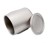 Tasse à café et thé à double paroi avec couvercle, et isolation thermique, adaptée pour le camping, la randonnée et la maison, livrée avec un sac à cordon de serrage (avec poignées de 300 ml)