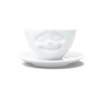 Tasse à café - FIFTYEIGHT PRODUCTS - T014701 (Lachend) - porcelaine - 200 ml - blanc
