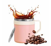Tasse à café | Gobelet en acier inoxydable à double paroi pour boissons - Tasse thermique de voyage pour café avec couvercle, utilisation à la maison, bureau, cuisine, bar, cadeau pour hommes et