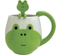 Tasse à café humoristique 400 ml, tasse à café grenouille avec cuillère, cadeau drôle, tasse en céramique, cadeau pour femme, homme, anniversaire, Noël