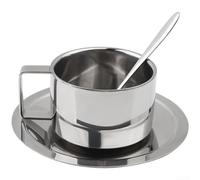 Tasse à café isotherme en acier inoxydable résistant à la chaleur 280 ml | Capacité de 280 ml, hauteur de 13,8 cm, acier inoxydable, résistant aux rayures, s'adapte aux supports standard