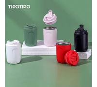 Tasse à café isotherme mini 200 ml, mug de voyage étanche en acier inoxydable 304 avec couvercle à rabat, petite tasse portable à double paroi sous vide, tasse à eau de poche esthétique mate, convient