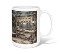 Tasse à café lanterne en céramique, style rustique avec panneau en bois, motif carte d'automne, marron, tasse à thé fantaisie avec poignée, idéale pour les amis, la famille, les collègues, les