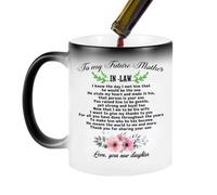 Tasse à café magique en céramique à changement de couleur - Tasse à café magique conductrice thermique - 1 tasse à thé en porcelaine effet thermique - Cadeau d'anniversaire pour meilleure maman