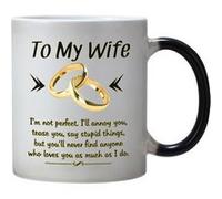 Tasse à café Mug Humoristique à Changement de Chaleur Cadeau pour femme la Saint-Valentin Noël Anniversaire G