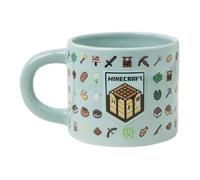 Paladone Mug Minecraft, grande tasse à café en céramique 400 ml sous licence officielle, détails en relief, produit de jeu vidéo pour joueurs et collectionneurs, thé, chocolat chaud