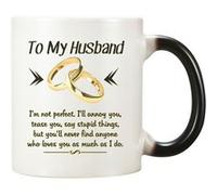 Tasse à café thé Mug Humoristique à Changement Chaleur Cadeau pour Mari Noël Anniversaire G