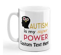 Tasse À Céramique L'autisme est mon super pouvoir Un Mug Bureau 330ml | Tasse en céramique Antidérapant Tasse amusante pour Maman Boissons Chaudes Fête