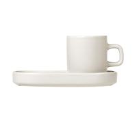 Tasse à espresso avec dessous de verre PILAR, set de 2 pc, 50 ml, crème, Blomus