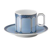 Tasse à espresso avec soucoupe Signum, Porcelaine, Bleue OS