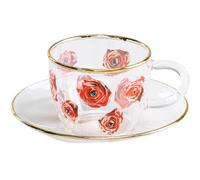 Tasse à expresso avec soucoupe TOILETPAPER ROSES 50 ml, Seletti
