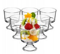 KADAX Coupes à Glace de 280 ml, Élégantes Coupes à Dessert en Verre Transparent, Idéales pour Servir des Glaces, Sorbets et Puddings (Lot de 6)