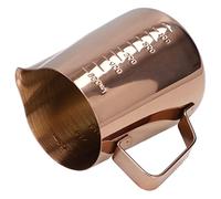 Tasse à Lait Moussant, Acier Inoxydable or Rose, 550 Ml | Conception antirouille, Facile à verser, Échelle de mesure, Parfait pour un usage domestique