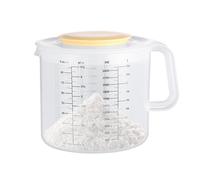 Tasse À Mesurer De Capacité - Grand Pichet À Mélanger Anti-déversement De 2400 Ml Avec Couvercle Et Poignée, Bécher Gradué En Plastique Transparent | Bol À Pâte Anti-éclaboussures Pour Fouetter Les Œu