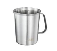 Tasse à mesurer en acier inoxydable (0,5 litre), Doseur, Verre Gradué, Pichet à mousse de lait, Pichet à la vapeur, Tasse à lait avec marquage avec poignée pour machines à expresso, Latte Art