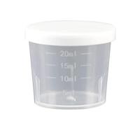 Tasse à mesurer en plastique transparent de 50 ml, mini tasse de cuisine transparente avec couvercle, gobelet gradué réutilisable pour laboratoire, pâtisserie, cuisine, laboratoire à domicile