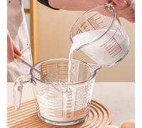 Tasse à mesurer graduée en verre résistant à la chaleur 350ML/500ML/1000ML, avec échelle précise et poignée, pichet de mesure polyvalent de grande capacité, outils de mesure de conteneur transparent, 