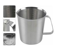 Tasse à mesurer professionnelle 1,0 litre en acier inoxydable avec poignée et échelles de mesure Tasse à mesurer Grand pichet pour