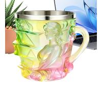 Tasse à motif de livre - 15 esign féminin - Tasse émaillée colorée avec anse - Livre 3D peint à la main avec anse - Pour femmes, lecteurs, auteurs, lecteurs, Noël, anniversaire, expresso