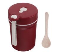 Tasse à Petit-déjeuner avec Couvercle et Cuillère Isotherme 350ml | Passe au Micro-ondes, Étanche et Portable, Format Compact 12x9x7,7cm, pour École et Déjeuner