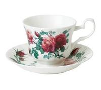 Tasse à thé 23 t sa sous-tasse Roses Versailles - Roy Kirkham - Blanc - Porcelaine Blanc G