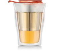 Tasse à thé avec infuseur - BODUM - YO-YO SET - 0,35 L - Double paroi - Verre et inox