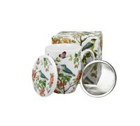 Tasse à thé, avec passoire et couvercle, motif oiseaux on a Branch, 0,35 l