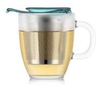 Tasse à thé BODUM YO-YO SET 0,35 L verre trempé infuseur inox vert transparent Vert et transparent