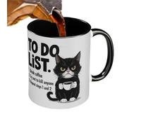 Tasse À Thé Chat Tasse à Café Chat Originale | Conteneur de Boisson Anti-Brûlure Réutilisable pour Collègues Amateurs d'Animaux