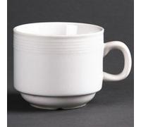 Olympia U084 Lot de 12 tassesà thé empilables Blanc