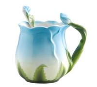 Tasse à thé en céramique 320 Ml en forme de pétale, pour sacs d ' goutte à goutte côté bureau, sirotation de cacao, dessus de table de cuisine, tasse à fleurs quotidienne, tasse à boisson en à