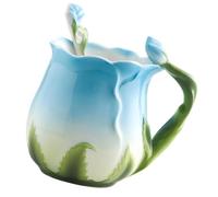Tasse à thé en céramique 320 Ml en forme de pétale, pour sacs d ' goutte à goutte côté bureau, sirotation de cacao, dessus de table de cuisine, tasse à fleurs quotidienne, tasse à boisson en à